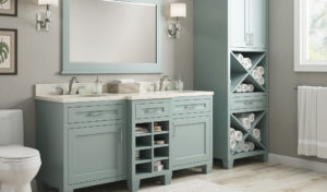 Essence in Painted Maple Twilight by Mouser Cabinetry