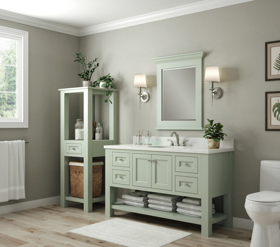Amelia in Painted Maple Reef by Mouser Cabinetry
