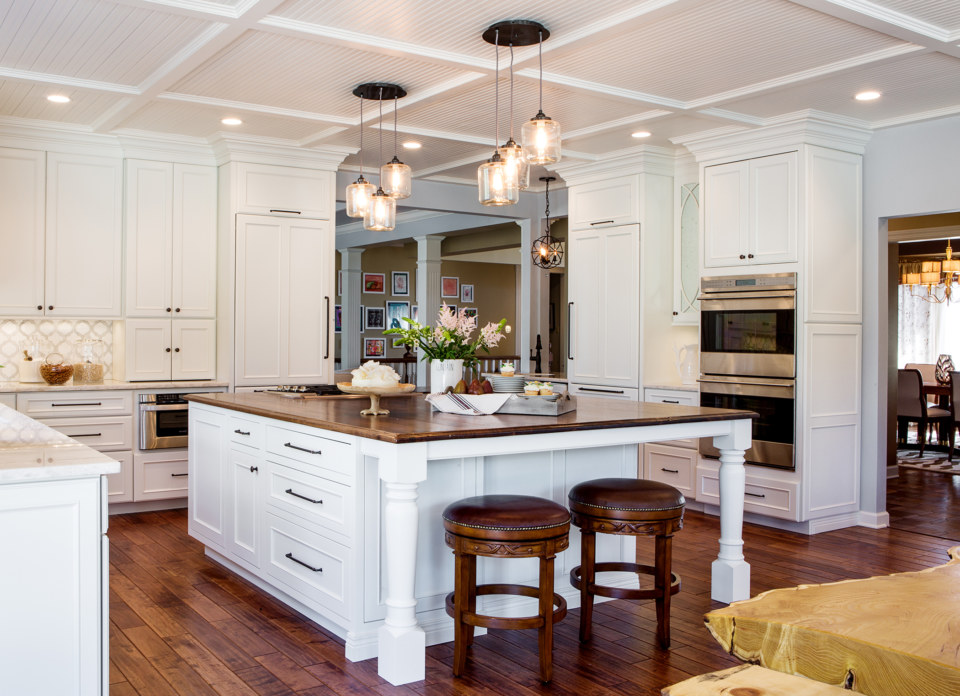 Andorra door style in painted Maple wood Linen color by Karr Bick Kitchen and Bath