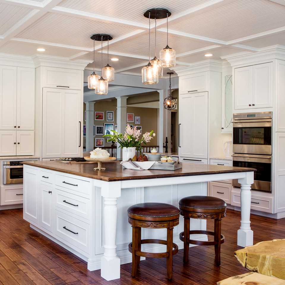 Andorra door style in painted Maple wood Linen color by Karr Bick Kitchen and Bath