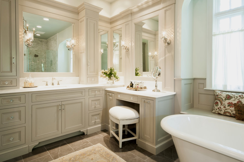 Stratford in Painted Maple Fog with Warm Brown Glacier by KarrBick Kitchen and Bath