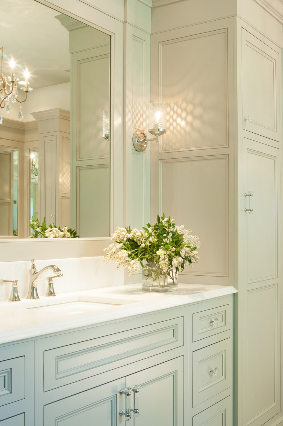 Fairmont in Painted Maple Fog with Warm Brown Glacier by KarrBick Kitchen and Bath2