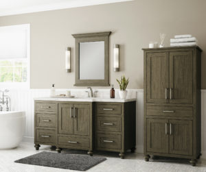 Richmond in Quarter Sawn White Oak in Sage by Mouser Cabinetry