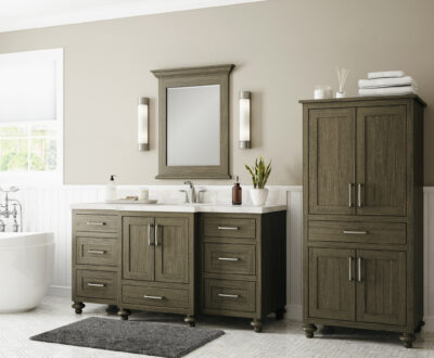 Richmond in Quarter Sawn White Oak in Sage by Mouser Cabinetry