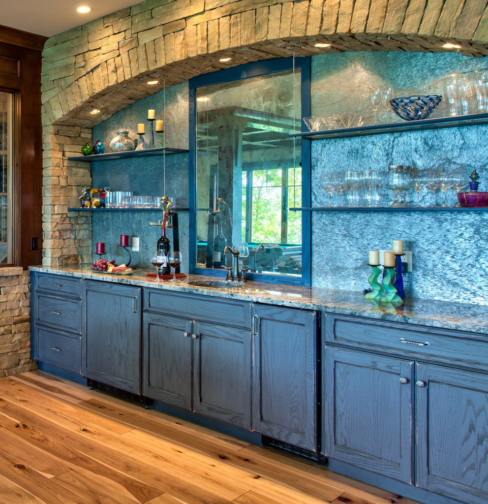 Devonshire door style in Red Oak wood with Custom Stain by Advance Cabinetry