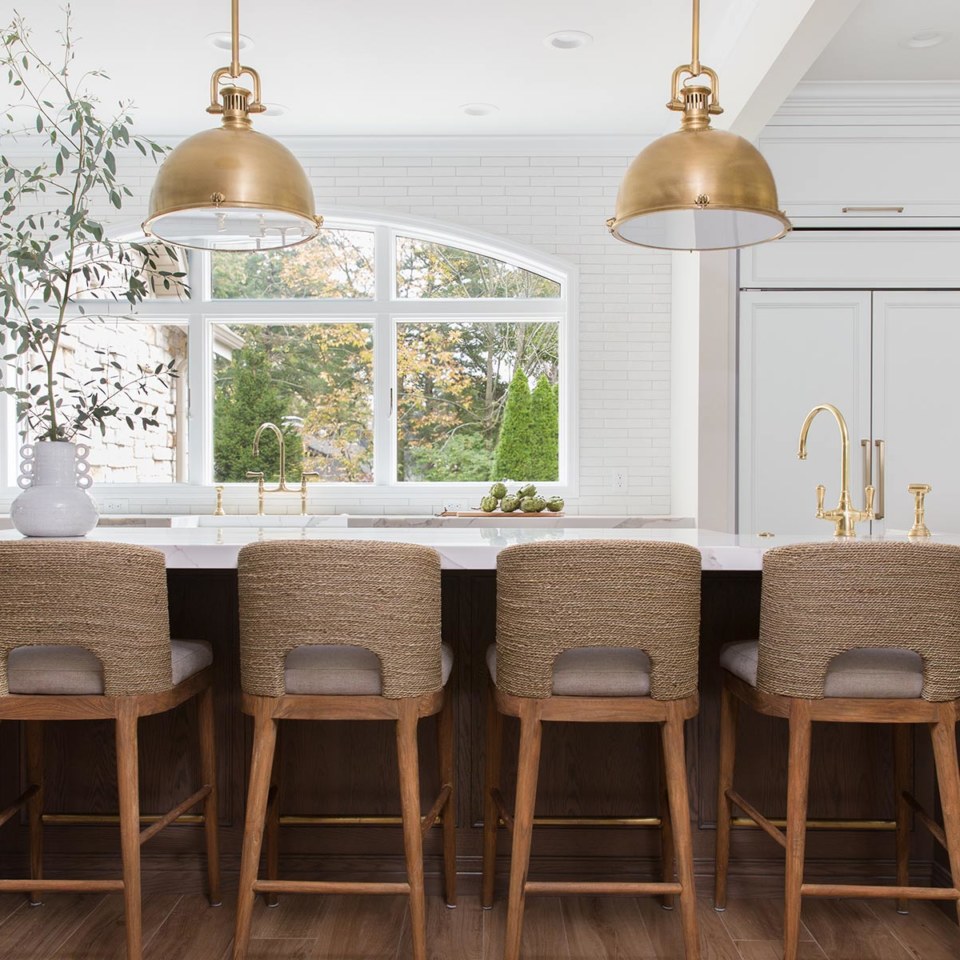 Design work by Karr Bick Design - Door Style: Stratford door in Painted Maple Ice