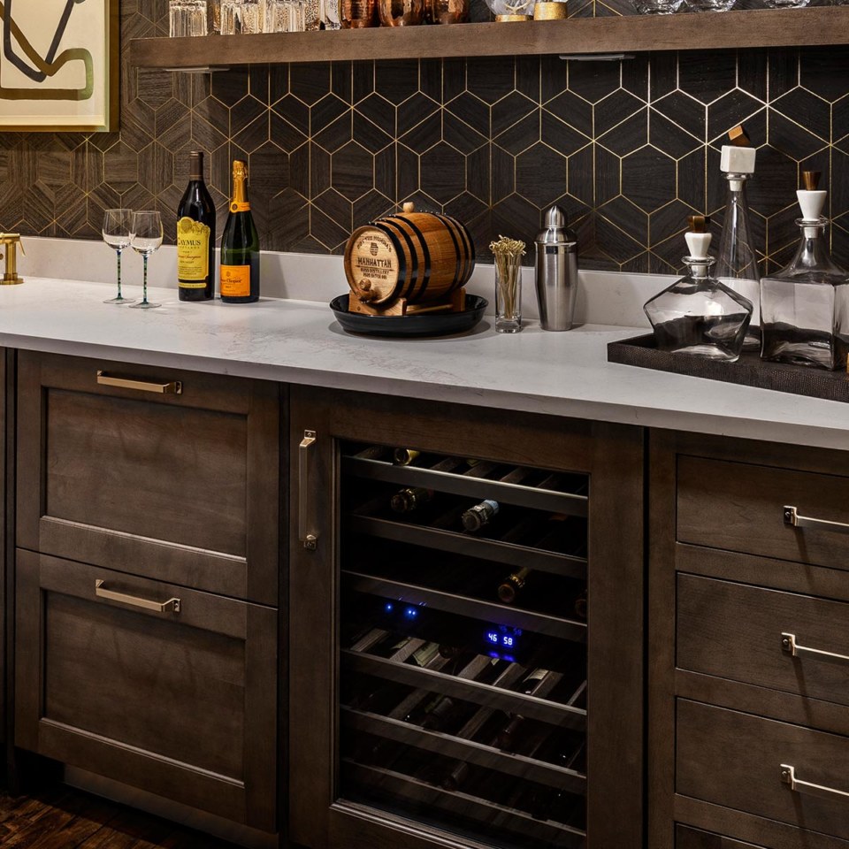 Maple Stockton Door - Match Stain color by Leighanne Lamarre Interiors