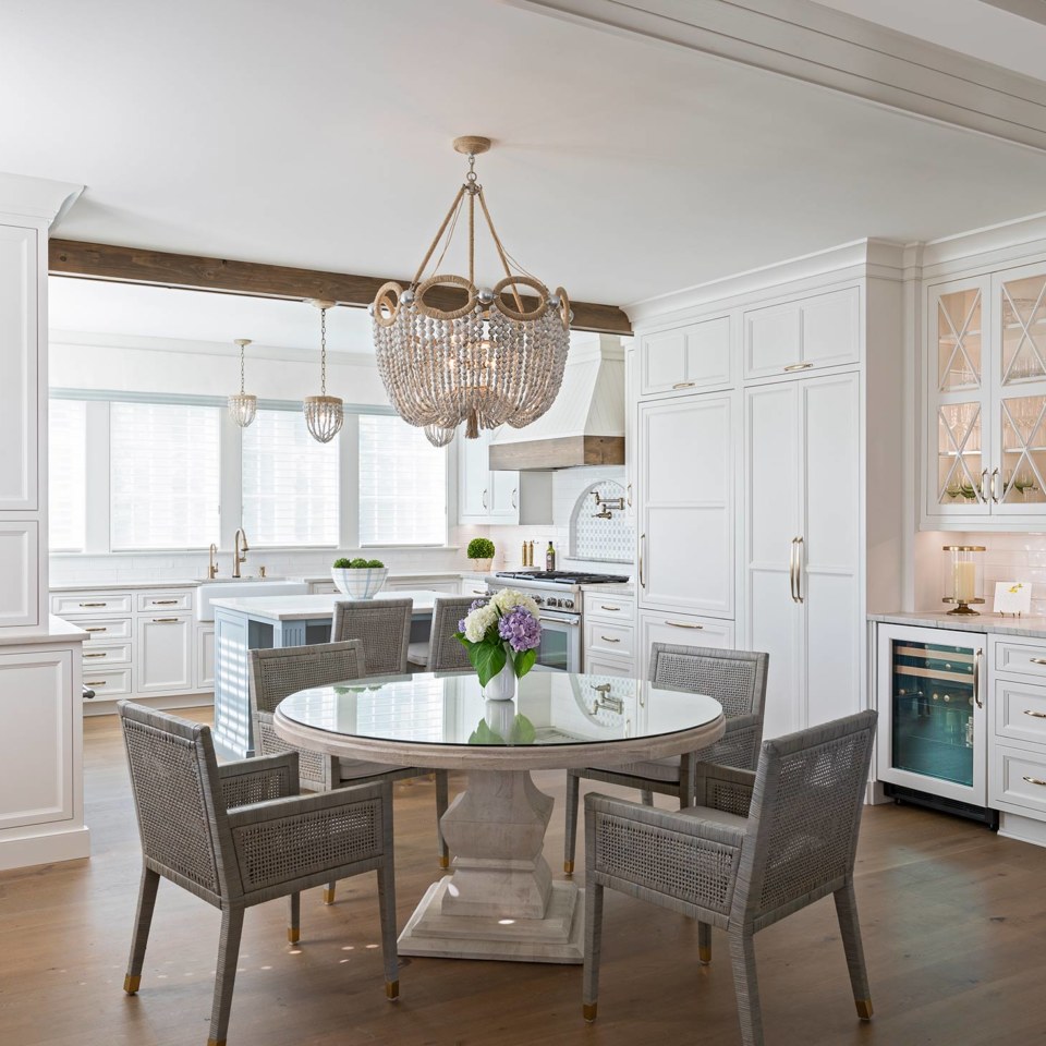 Door Style/Color: Meridian door Square Inset in Painted Maple Divinity color Created by @meverscustomkitchens