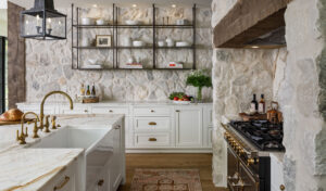 Created by Designed by @AlysonDerryInteriors Photo by MVP Detroit Door Style/Color: Plaza door, Painted MDF Linen Matte