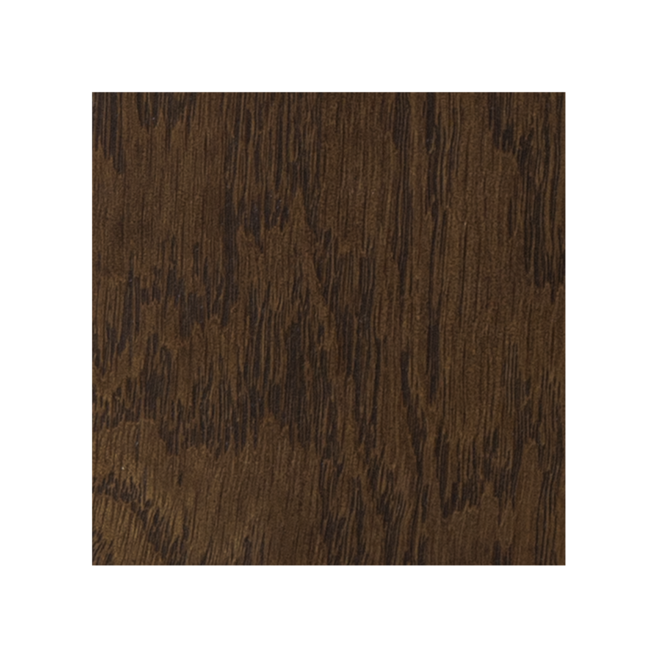 Close-up of dark brown wood grain with vertical streaks in a wooden panel.
